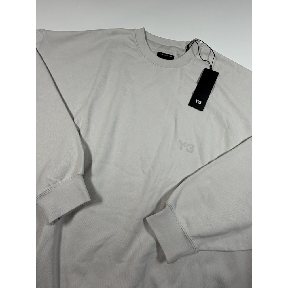 Adidas x Y-3 Brushed Terry Crew Sweatshirt 'Chalk Pearl' KE9751 Mens Size XL NWT